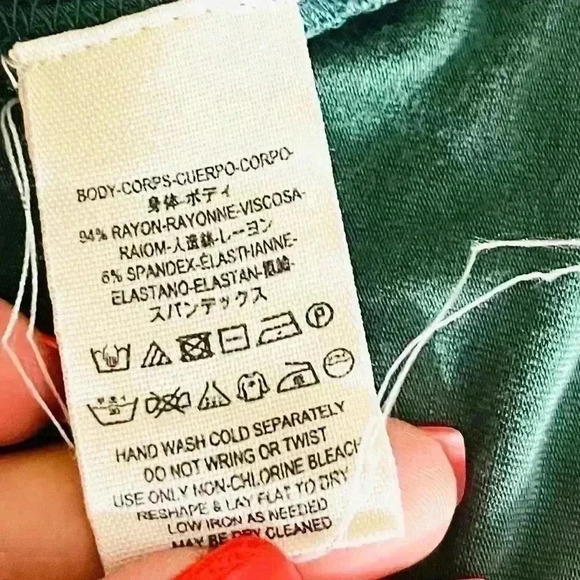 We The Free Green Heathered Off Shoulder Rayon Long Sleeve Super Soft Size M - Picture 10 of 11